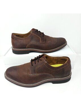 Florsheim Norwalk Oxford Mens 11.5 Brown Leather Lace Dress Shoes Comfort Casual